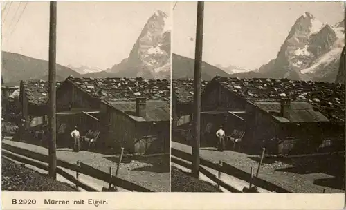 Mürren mit Eiger - Stereokarte -144630