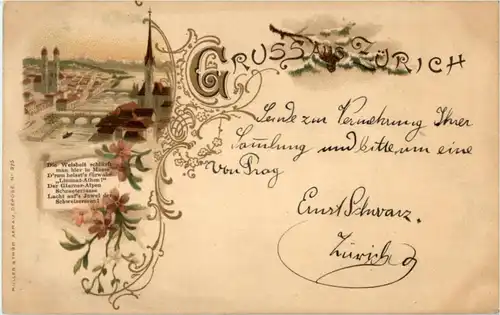 Gruss aus Zürich - Litho -143298