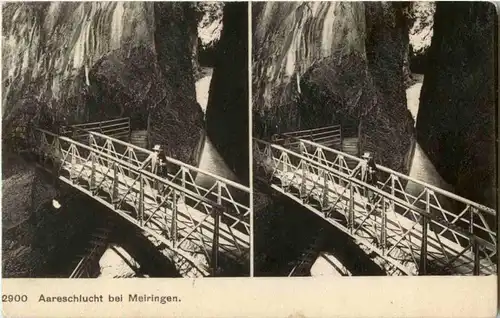 Aareschlucht bei Meiringen - Stereokarte -144628