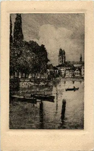 Zürich - Blick von der Seebrücke -143284