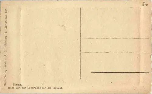 Zürich - Blick von der Seebrücke -143284