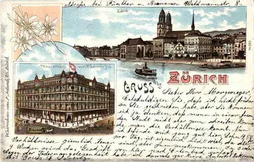 Gruss au Zürich - Jelmoli - Litho -143418
