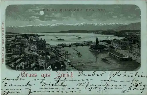 Gruss aus Zürich - Litho -143304