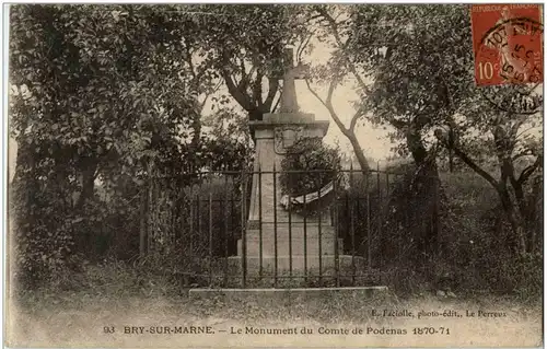 Bry sur Marne - Le Monument Comte de Podenas -8988
