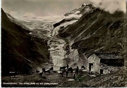 Berninabahn - Alp Grüm mit Palügletscher -143802