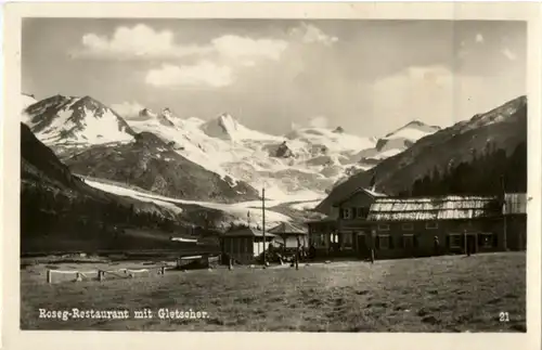 Roseg Restaurant mit Gletscher -145218