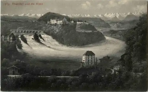 Rheinfall und die Alpen -145662