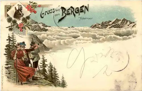 Gruss aus den Bergen - Litho -146124