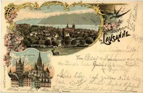 Souvenir de Lausanne - Litho -144302
