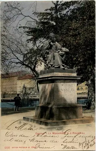 Geneve - Le Monument JJ Rousseau -144440