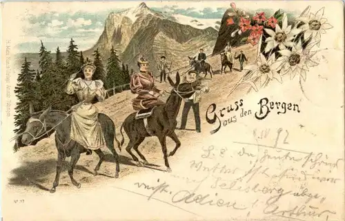 Gruss aus den Bergen - Litho -146088