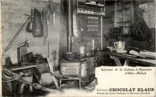 Interieur de la cabane d Alpinistes d Ober aletsch -144598