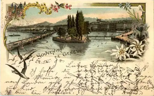 Souvenir de Geneve - Litho -146836