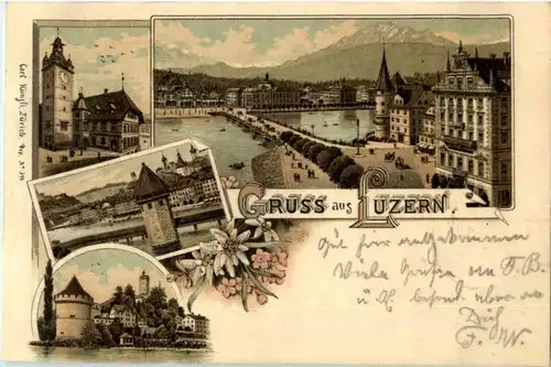 Gruss aus Luzern - Litho -146694