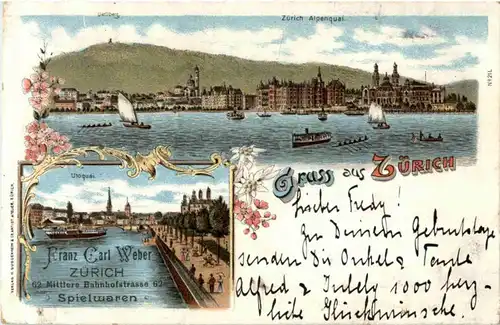 Gruss aus Zürich - Litho -147040