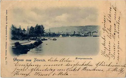 Gruss aus Zürich - Quaipromenade -147262