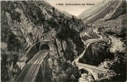 Gotthardbahn bei Wassen -145808