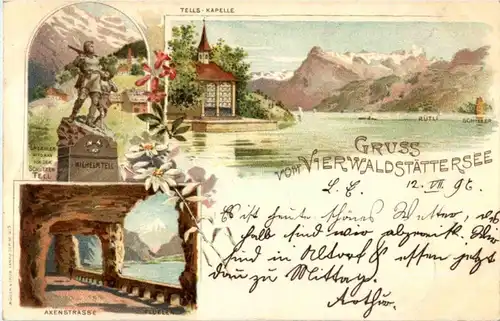 Gruss vom Vierwaldstättersee - Litho -146936