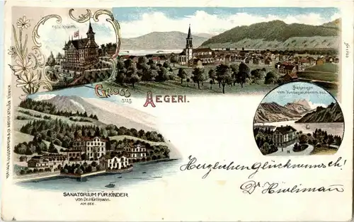 Gruss aus Aegeri - Litho -147600