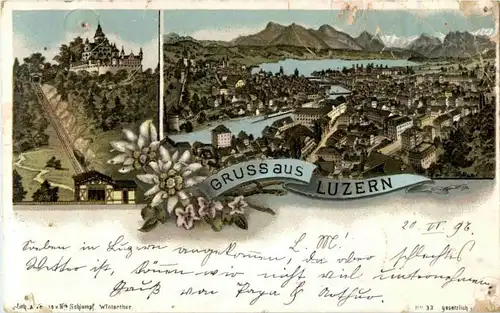 Gruss aus Luzern - Litho -147086