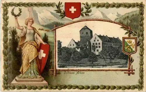 Schloss Arbon - Prägekarte -146346