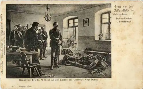 Gruss von dem Schlachtfelde bei Weissenburg -145430