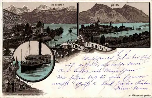 Gruss vom Thunersee - Litho -146962