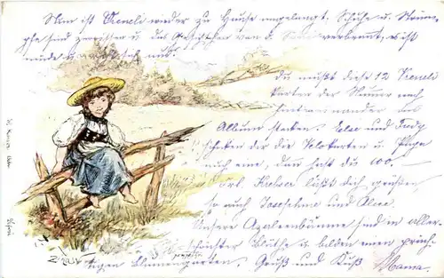 Berner Tracht - Künstlerkarte - Litho -147006