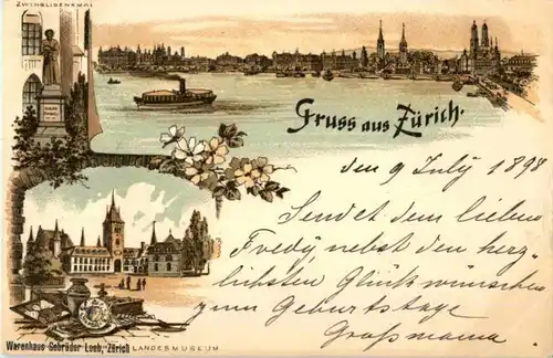 Gruss aus Zürich - Litho -146938