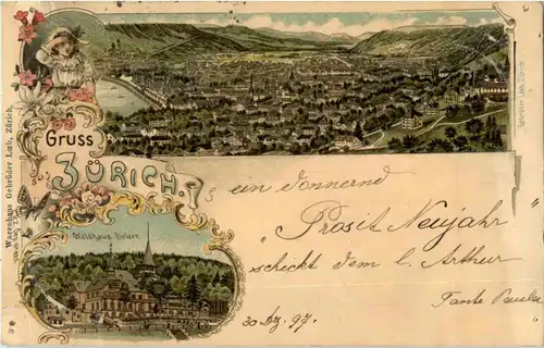 Gruss aus Zürich - Litho -147088