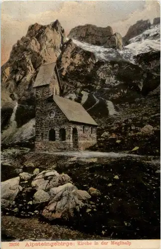 Alpsteingebirge - Kirche in der Meglisalp -148486