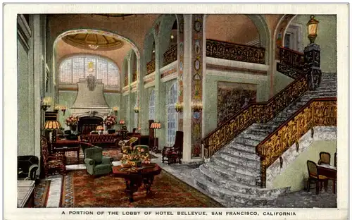 San Francisco - Lobby of Hotel Bellevue -107858