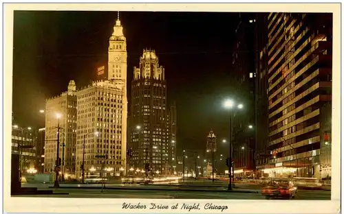 Chicago - Wacker Drive at Night -107878