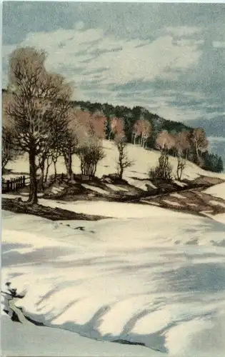 Schneeschmelze - Riesengebirge - Künstlerkarte Friedrich Iwan -149530