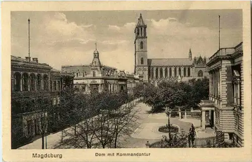 Magdeburg - Dom mit Kommandantur -149150
