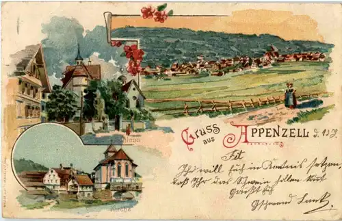 Gruss aus Appenzell - Litho -148434