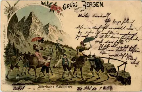 Gruss aus den Bergen - Litho -148620