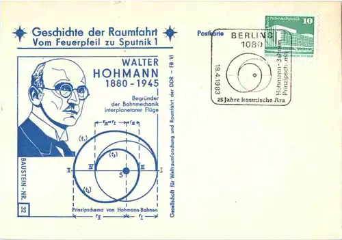 Raumfahrt - Sputnik - Sonderstempel Berlin -150076