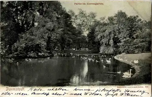 Darmstadt - Partie im Herrengarten -148898