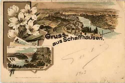 Gruss aus Schaffhausen - Litho -150432