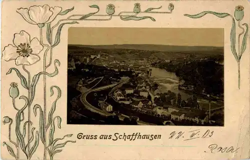 Gruss aus Schaffhausen - Prägekarte -150380
