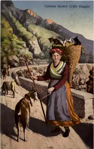 Costume ticinese - Valle Maggia - Ziege Goat -151240