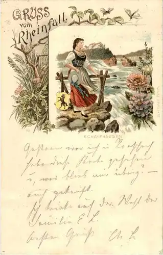 Schaffhausen - Gruss vom Rheinfall -150692