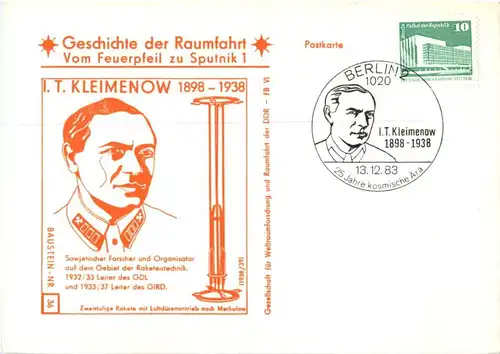 Raumfahrt - Kleimenow - Sonderstempel Berlin -150084