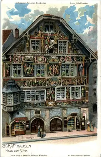 Schaffhausen - Haus zum Ritter - Künstlerkarte C. Steinmann -150236