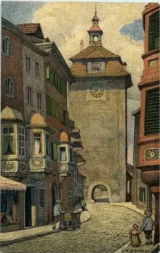 Schaffhausen - Schwabenthor - Künstlerkarte E. Schlatter -150256