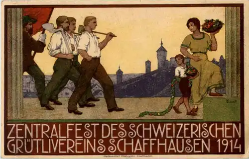 Schaffhausen - Zentralfest des Schweiz. Gürtlivereins 1914 -150300