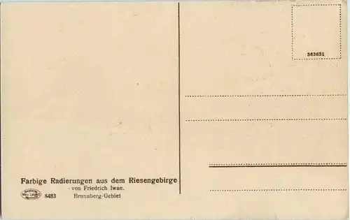 Brunnberg - Riesengebirge - Künstlerkarte Friedrich Iwan -149524