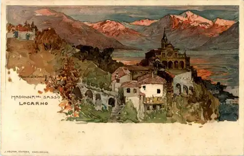 Locarno - Madonna del Sasso - Künstlerkarte Wielandt -151142