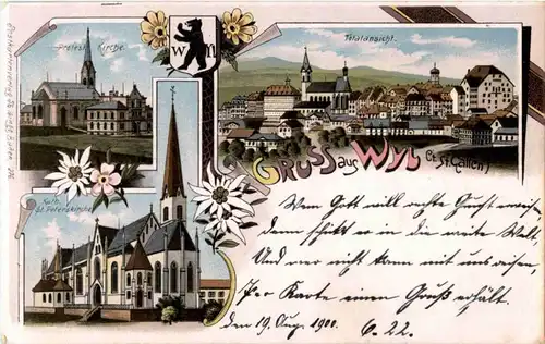 Gruss aus Wil - Litho -152416